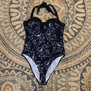 Killstar aloha from hell black one piece bathing suit